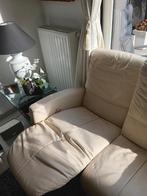1 leder relaxzetel volledig uitschuifbaar. Vanillekleur, Huis en Inrichting, Ophalen