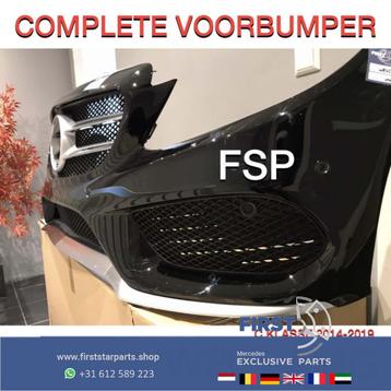 W205 C205 AMG LINE VOORBUMPER ZWART COMPLEET Mercedes C Klas beschikbaar voor biedingen