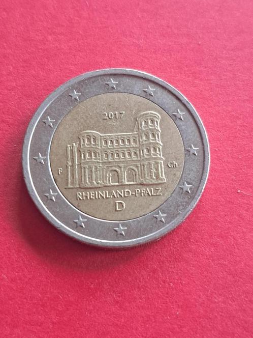2017 Duitsland 2 euro Rheinland-Pfalz F Stuttgart, Postzegels en Munten, Munten | Europa | Euromunten, Losse munt, 2 euro, Duitsland
