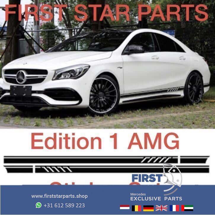 Edition 1 AMG Sticker Set Mercedes W176 A Klasse W117 CLA 45, Auto diversen, Tuning en Styling, Ophalen of Verzenden