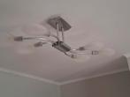 Mooie zilverkleurige luster, Huis en Inrichting, Ophalen, Zo goed als nieuw, Led