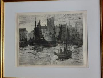 Adrien Le Mayeur de Merpres  Litho  Havengezicht beschikbaar voor biedingen