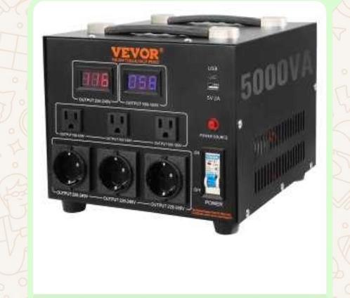 vevor 5000va spanningsomvormer transformator ac 110-220volt, Elektronische apparatuur, Overige elektronische apparatuur, Nieuw