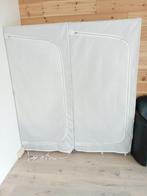 Kleerkasten Ikea Breim wit stof 2x, 50 tot 100 cm, Wit stof, Kunststof, 150 tot 200 cm