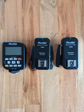 Phottix Odin TTL Émetteur flash + 2 récepteurs Canon