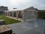 PVC party tent met onderbuis, 6x10m, beige, Tuin en Terras, Ophalen, Zo goed als nieuw