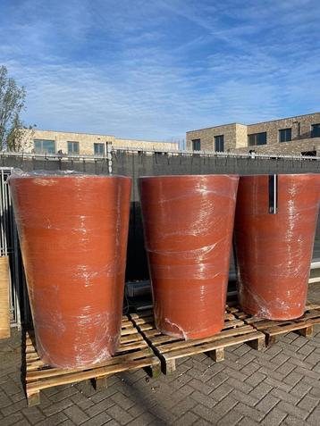 XXXL 150 cm RONDE PLANTENBAK BLOEMPOT FIBERSTONE BLOEMBAK