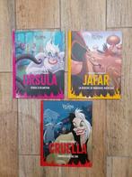 Disney vilains - 3 livres - cruella-jafar-ursula - NEUF, Nieuw, Disney, Jongen of Meisje, Ophalen of Verzenden