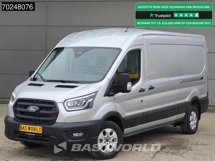 Ford Transit 165pk Automaat 2025 model Dubbele schuifdeur L3, Auto's, Bestelwagens en Lichte vracht, Bedrijf, Te koop, Achteruitrijcamera