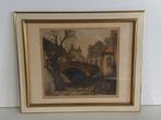 Schilderij Brugge - Alfred van Neste, Antiek en Kunst, Kunst | Etsen en Gravures, Ophalen of Verzenden