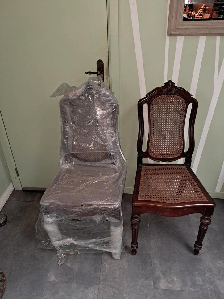 Set van 2 antieke stoelen in Louis-Philippe-stijl (19e eeuw), Antiek en Kunst, Antiek | Meubels | Stoelen en Sofa's, Ophalen