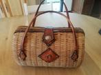 Vintage rieten handtas, Ophalen of Verzenden, Gebruikt, Bruin, Handtas