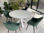 Ronde eettafel 130cm, Huis en Inrichting, Ophalen, Gebruikt, Rond, Vijf personen of meer