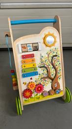 Houten loopwagen met speeltjes, Kinderen en Baby's, Speelgoed | Houten speelgoed, Ophalen, Zo goed als nieuw