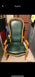 Chaise avec accoudoir en cuir avec dossier haut, Ophalen