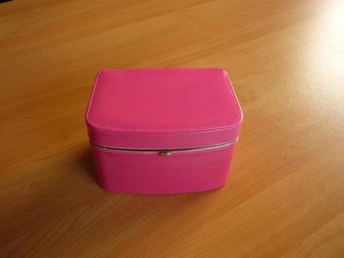 Fuchsia roze neplak juwelendoos van Harrods, Handtassen en Accessoires, Beautycases, Roze, Ophalen of Verzenden