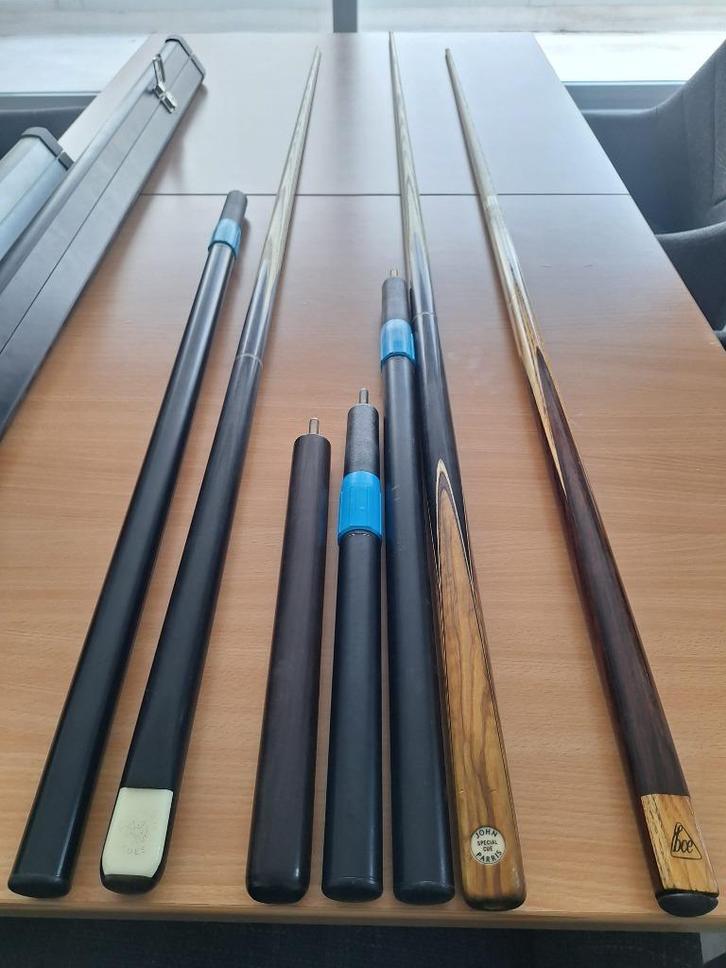 Snooker cue collectie John Paris - Craftsman - BCE, Sport en Fitness, Biljarten en Poolen, Zo goed als nieuw, Snookertafel, Ophalen
