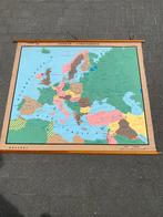 Oude Dossray schoolkaart Europa staatkundig op linnen, Ophalen of Verzenden