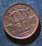 Misslag: 50 cent 1974 VL (1/8 medailleslag) - Boudewijn I, Postzegels en Munten, Munten | België, Verzenden, Brons, Losse munt