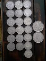 Lot de pièces en argent belge,  19 leopold,  et deux 500frs, Argent