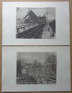 HENRI VICTOR WOLVENS / LOT VAN 2 STUKS / ZW-W ETS / 33x50cm, Enlèvement ou Envoi