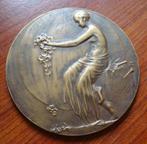 Medaille met vrouw zonder tekst (Alf.Mauquoy), Bronze, Envoi