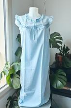 Vintage lang nachthemd van 100% katoen, Ophalen of Verzenden, Blauw