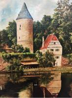 Belgian school (XX) - Tower oilpainting, Ophalen