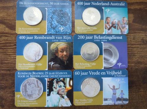 Netherlands. 5 Euro / 10 Euro 2004/2006 (6 coincards), Timbres & Monnaies, Monnaies | Pays-Bas