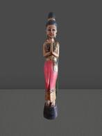 Thailand: vintage handgesneden beeld, welkomstgroet. 50,5 cm, Ophalen of Verzenden