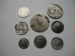 8 oude zilveren munten tussen 1555-1870 Zie foto's, Setje, Ophalen of Verzenden, Zilver