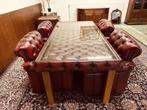 Originele Chesterfield Eettafel met Eettafelstoelen, Chesterfield, 4 tot 6 stoelen, Ophalen of Verzenden, Zo goed als nieuw