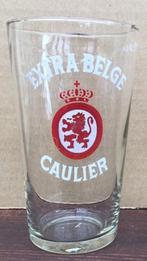 Bier brouwerij glas Caulier extra belge 33ctl Brussel Laken, Collections, Verres & Petits Verres, Enlèvement ou Envoi