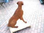 chien en fonte pat rouillé assis , H 95 cm, Enlèvement ou Envoi, Neuf, Métal, Animal