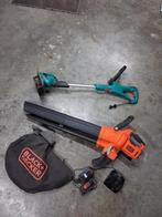 Bladblazer/ zuiger en kantenmaaier, Tuin en Terras, Ophalen, Zo goed als nieuw, Accu, Handgedragen