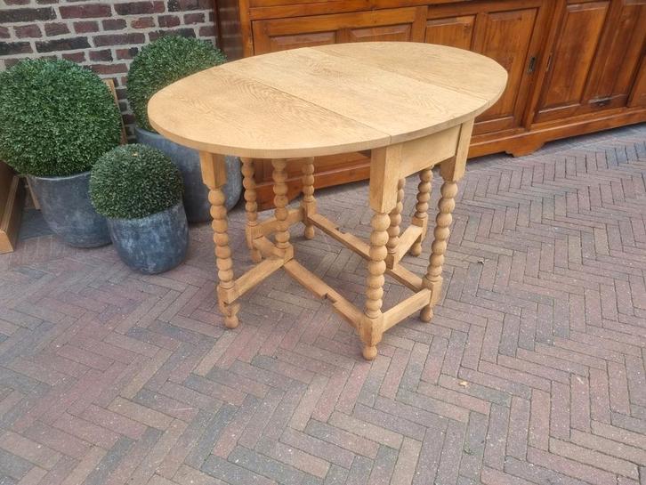 Eiken bijzettafel/klaptafel, Huis en Inrichting, Tafels | Bijzettafels, Zo goed als nieuw, Ophalen of Verzenden