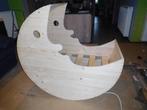 Bed baby hout maan, Kinderen en Baby's, Ophalen, Zo goed als nieuw, Lattenbodem, Minder dan 140 cm