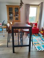 Hoge eettafel en eetstoelen, Ophalen, Gebruikt, 50 tot 100 cm, 150 tot 200 cm