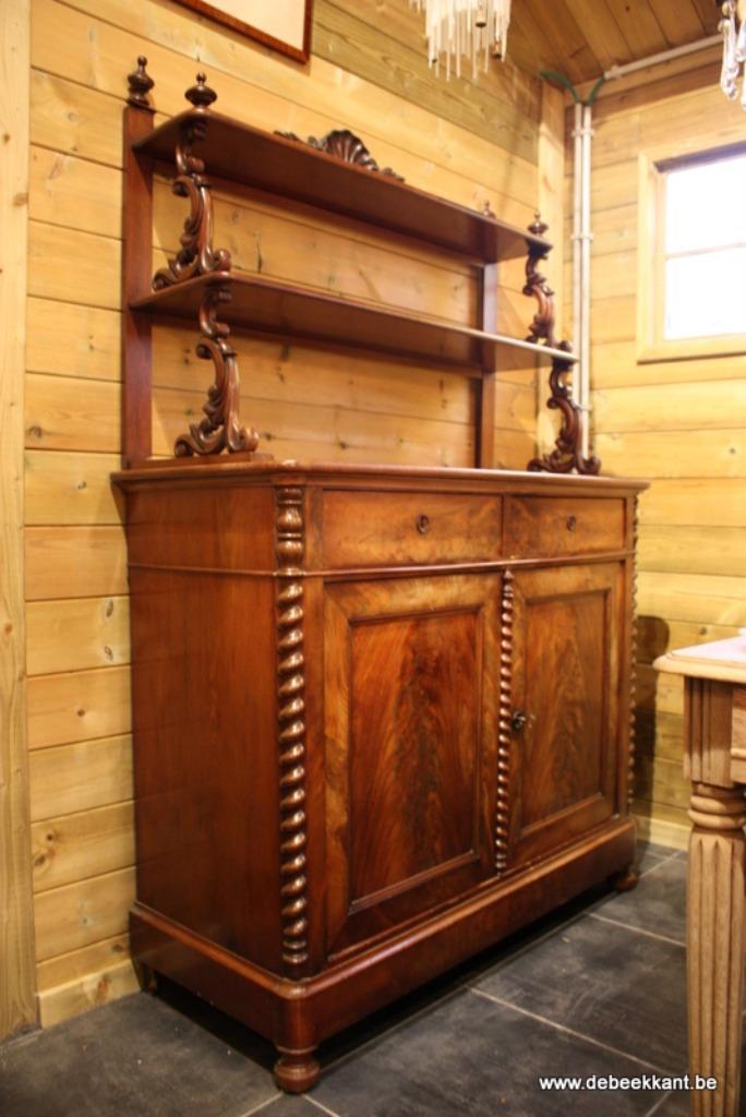 Retro vintage antieke oude kast mahonie, Verzamelen, Retro, Ophalen