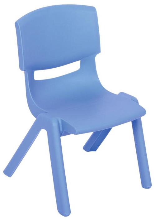 ② Chaises enfants robustes en plastique bleu (31 pièces