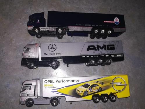 3 CAMIONS H0 SHUCO( OPEL, AMG) NEWRAY(MASERATI), Hobby & Loisirs créatifs, Trains miniatures | HO, Utilisé, Autres types, Autres marques