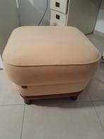 POUF JACQUES LELEU ALCANTARA JAUNE, Maison & Meubles, Enlèvement, Comme neuf, Jaune, Pouf