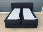 Zwart Auping Boxspring 160x200 incl matrassen in Topstaat!, Huis en Inrichting, Ophalen of Verzenden, Zwart, Mline tempur lattoflex beka revor sleepy relax waterbed pullman