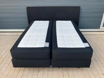 Zwart Auping Boxspring 160x200 incl matrassen in Topstaat! beschikbaar voor biedingen