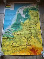 Van In oude schoolkaart Nederland, Antiek en Kunst, Antiek | Schoolplaten, Ophalen of Verzenden