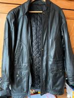 Longue veste cuir noir, Maat 42/44 (L), Zo goed als nieuw, Zwart