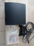 PlayStation 3 avec 2 jeux et une manette filaire., Zo goed als nieuw, Ophalen