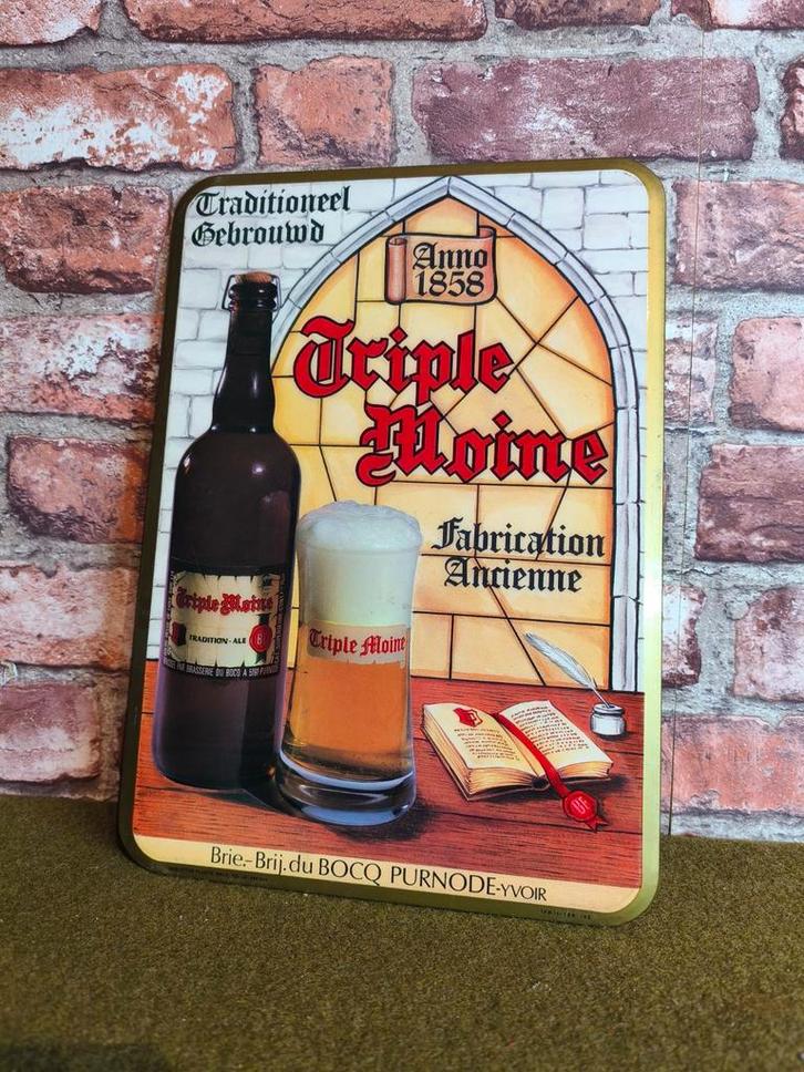 Glacoide publicitaire triple moine, Collections, Marques de bière, Enlèvement ou Envoi