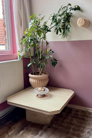 Vintage travertine salontafel (‘70) beschikbaar voor biedingen