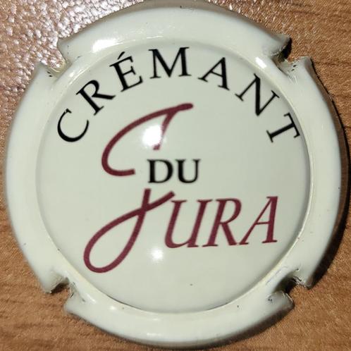 Crémant du Jura capsule crème & zwart nr. 05, Verzamelen, Wijnen, Nieuw, Witte wijn, Frankrijk, Ophalen of Verzenden